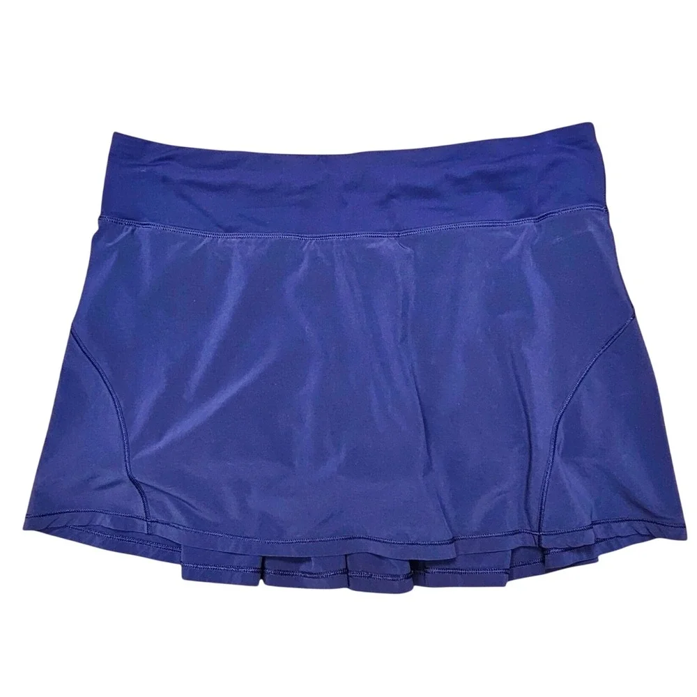 Lululemon Pace Rival Skirt Women 8 Purple Pleated Athletic Skort Tenniscore Golf